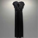 See and Be Seen Size S Women's Silver Shimmer Maxi Dress