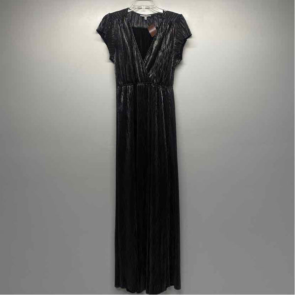 See and Be Seen Size S Women's Silver Shimmer Maxi Dress