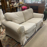 Ikea Beige Fabric Solid Loveseat