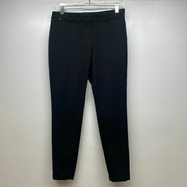 White House Black Market Women's Size 6 Black Solid Cropped Capri