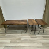 Handmade Brown Walnut Wood Coffee Table