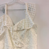 City Chic Size 2X-20 Women's Ivory Solid Maxi-Spaghetti Strap Dress