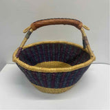 Natural Purple Wicker Basket