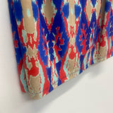 Jones New York Size S Women's Blue-Multi Abstract Faux Wrap Dress