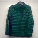 Vineyard Vines Women's Size L Green-Navy Stripe Puffer Jacket