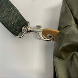 Brontibay Paris Green Fabric Solid Crossbody Handbag
