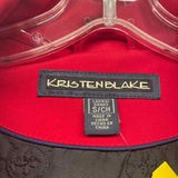 Kristen Blake Women's Size S Red Solid Zip Up Coat