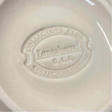 Longaberger Collectors Club Ivory Ceramic Teacup and Saucer - Set of 2