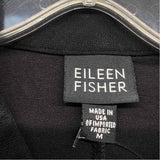 Eileen Fisher Women's Size M Black Solid Zip Up Jacket