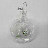 Artful Home Hanging Clear Glass Ball Ornament w Paper Lily Inside