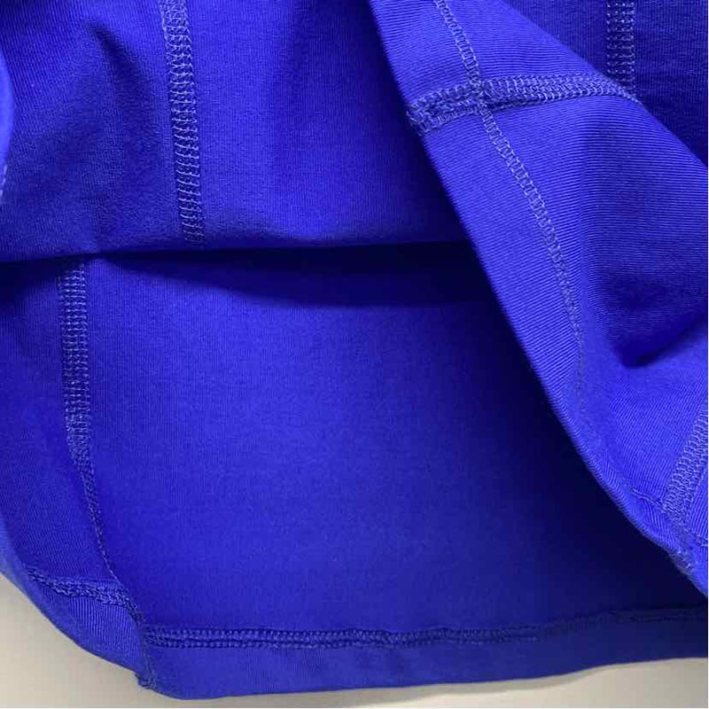 Calvin Klein Size M Women's Royal Blue Seams Long Sleeve V Neck Activewear Top