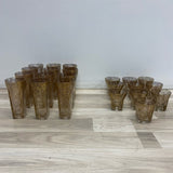 Gold Pattern Short Glassware - Set of 10