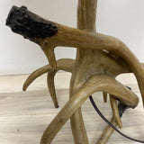 Table Top Brown Lamp w Antler Base