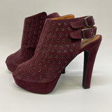 Colin Stuart Size 7.5 Burgundy Cut Out High Heel Shoes