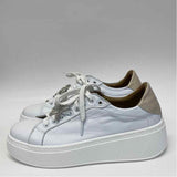 Michele Lopriore Size 39-9 Women's White Solid Lace Up Sneakers