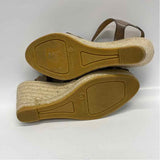 Kanna Size 41-11 Women's Taupe Cut Out Wedge Sandals