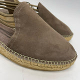 Toni Pons Size 39-8 Women's Taupe Solid Strappy Espadrille Wedge Shoes