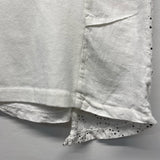 Inizio Italy Size M Women's White Patchwork Asymmetrical Sleeveless Top