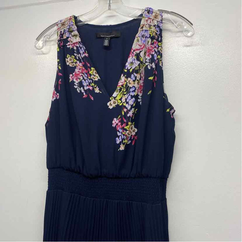 White House Black Market Size 6-S Women's Navy-Multicolor Floral Dress