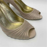 Adrianna Papell Size 9 Women's Beige Solid Open Toe Heels