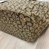 Calvin Klein Khaki Canvas Signature Tote Handbag