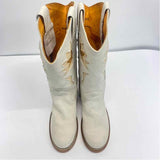 Frye Size 6.5 Women's White Embroidered Western Boots