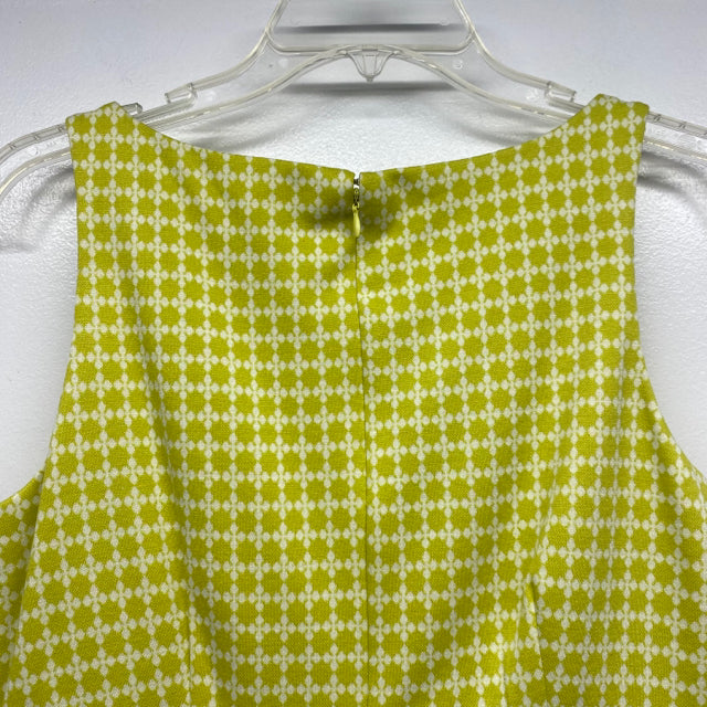 Ann Taylor Size M Women's Lime-White Pattern Sleeveless Dress