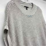 Eileen Fisher Size L Women's Beige Tweed Sleeveless Sweater