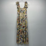 House of Harlow Size XS Women's Beige Pattern Maxi-Sleeveless Dress