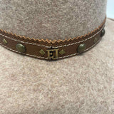 Eric Javits Tan Wool Tweed Western Hat