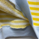We the Free Women's Size M Yellow-Multicolor Stripe Crew Neck Sweatshirt