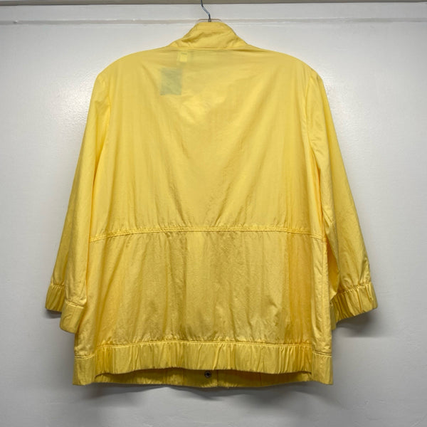 Zenergy By Chico's Size 1-M Women's Yellow Solid Jacket Activewear Top