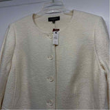 Talbots Women's Size 18-2x Off White Solid Button Up Jacket