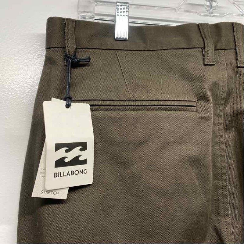 Billabong Size 34 Brown Cotton Blend Solid Men's Men's Pants