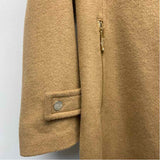 Michael Michael Kors Women's Size L Beige Solid Overcoat Coat