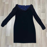 Elie Tahari Size 12-L Women's Black Solid Sheath Dress