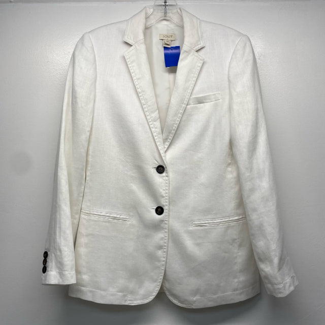 J.Crew Women's Size 00 White Solid Blazer Jacket