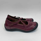 Lands' End Size 7 Women's Burgundy Patchwork Mary Jane Shoes