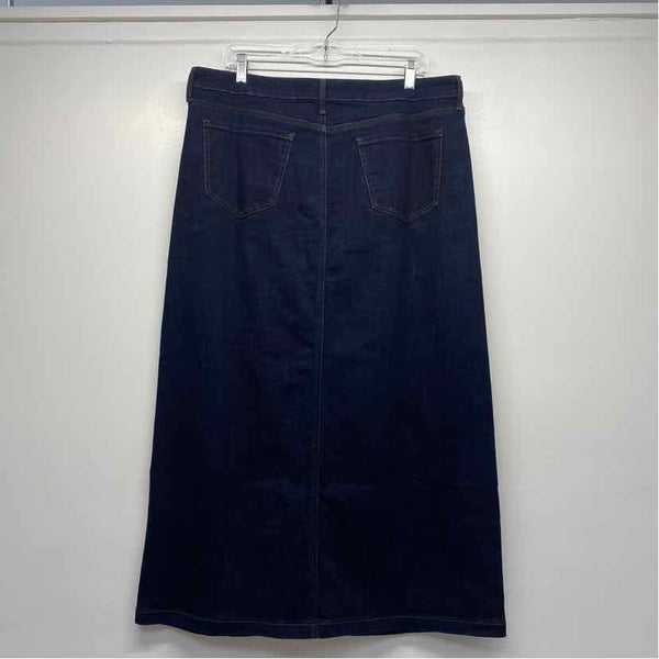 NYDJ Size 12 Women's Dark Blue Pencil-Maxi High Rise Skirt