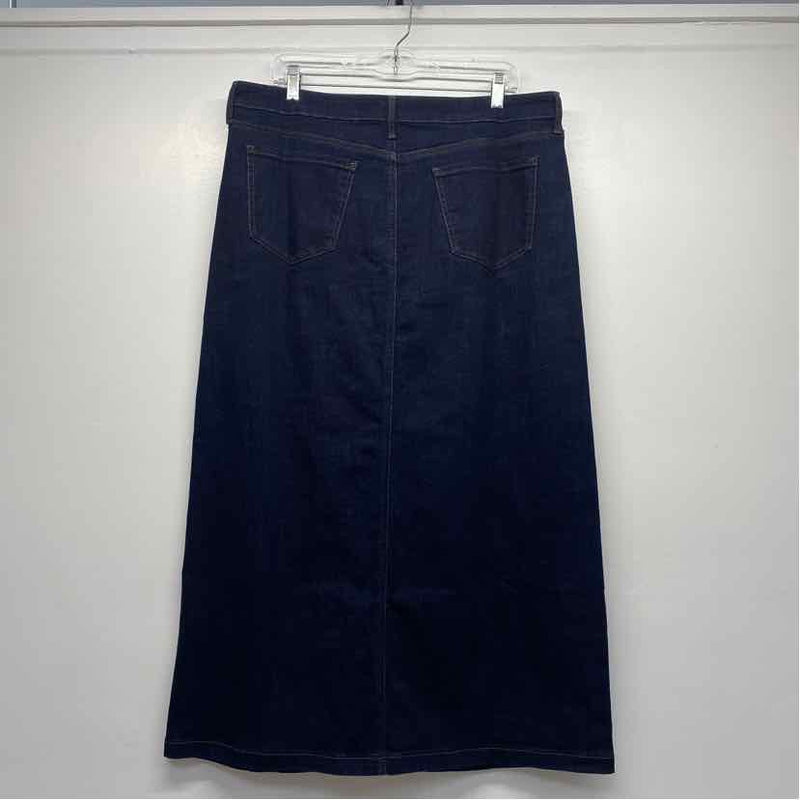 NYDJ Size 12 Women's Dark Blue Pencil-Maxi High Rise Skirt