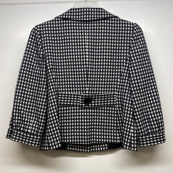 Ann Taylor Women's Size 6- S Black-White Pattern Button Down Jacket