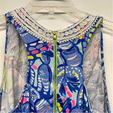 Lilly Pulitzer Size 4-S Women's Blue-Multi Pattern Shift Dress