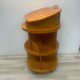 Brown Wood Carousel  Bookshelf Display
