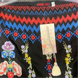 Johnny Was Size M Women's Black-Multi Embroidered Kurta Dress