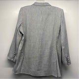 Antonio Melani Women's Size 16-XXL Blue-White Stripe Double Breasted Jacket