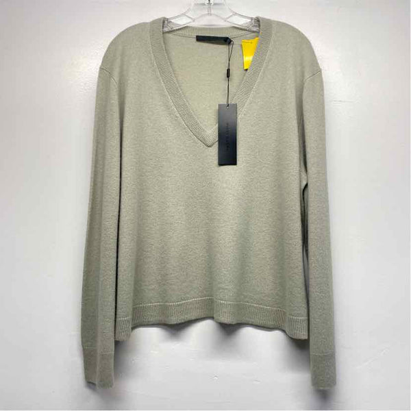 Jenni Kayne Size XXL Women's Light Green Solid Pullover Sweater