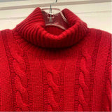 Polo by Ralph Lauren Size M Women's Red Solid Turtle Neck Sweater