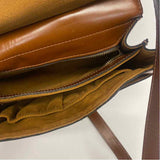 Patricia Nash Brown Leather Solid Crossbody Handbag