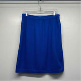 St. John Collection By Marie Gray Size 16 Women's Blue Solid Pencil-Knee Skirt