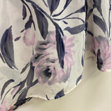 Sienna Sky Size M Women's White-Multicolor Floral Maxi-Halter Dress